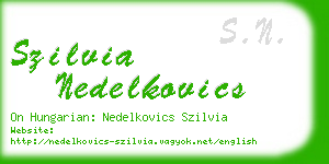 szilvia nedelkovics business card